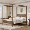 Christopher Knight Home Opal Queen Size Rubberwood Canopy Bed with Headboard - 2 of 4