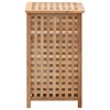 vidaXL Laundry Bin 15.4 in.x15.4 in.x25.6 in. Solid Wood Walnut - 3 of 4