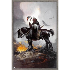 Trends International Frank Frazetta - Death Dealer 1 Framed Wall Poster Prints - 1 of 4