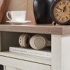 KWPZQEB Modern Nightstand with Storage, Farmhouse End Table with Storage Shelf, Wooden Side Table for Bedroom, Living Room - White - 4 of 4