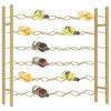 vidaXL Wine Rack for 36 Bottles Gold Metal - 3 of 4