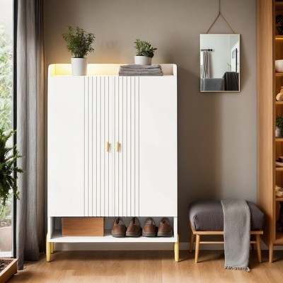 Hommoo 6-Tier Shoe Cabinet for Entryway White