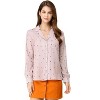 INSPIRE CHIC Women's Vintage Notched Lapel Long Sleeve Printed Button Down Tops - 3 of 4