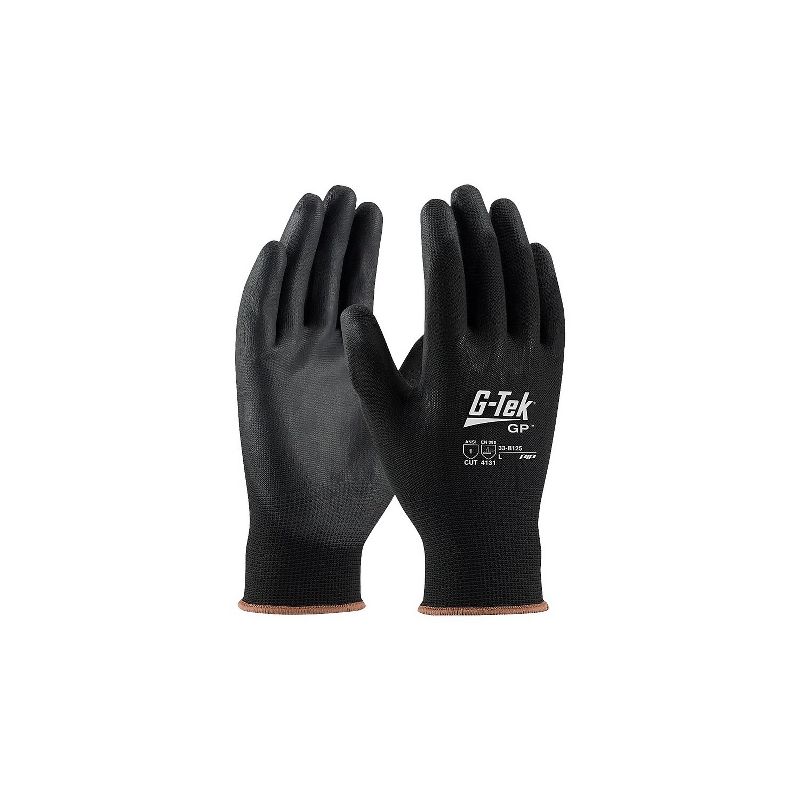 G-Tek GP Nylon/Polyurethane Gloves Black Dozen (33-B125/XL) 179498, 1 of 5