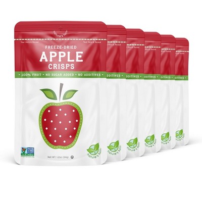 Nature's Turn Freeze-Dried Fruit Snacks - Apple Crisps -  No Sugar Added, Non GMO, Gluten Free, Nothing Artificial - 34g (1.20oz) - 6-PACK