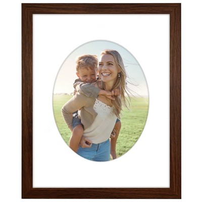 Americanflat 11x14 Picture Frame with Mat - Arch, Oval & Wavy Designs - Stylish Decor for Living Rooms, Dorms, Offices & More