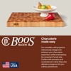 John Boos Small Maple Wood Cutting Board for Kitchen Thick Reversible End Grain Charcuterie Boos Block with Finger Grips - 4 of 4