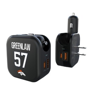 NFL Denver Broncos Players Game Tactic 18-Watt 2 in 1 USB A/C Charger - 1 of 3
