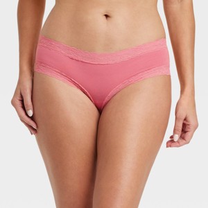 Women's Cotton Blend Hipster Underwear with Lace - Auden™ - 1 of 4