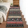 Boho Floral Washable Area Rug - Foldable Thin Non-Slip Carpet, Stain Resistant Non-Shedding Mat for Living Room, Bedroom, Kitchen Dining Room Decor - 2 of 4