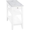 HomeStock Belmont Chairside End Table with Drawer and Open Shelves, Stylish Transitional Accent Side Table for Storage and Display at Home - 2 of 4