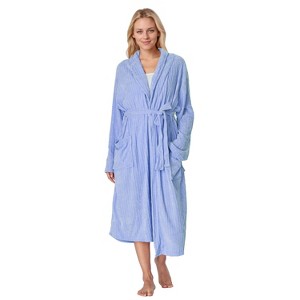 Tirrinia Women's Premium Chenille Bathrobe, Classic Comfy Soft Long Robe, Shawl Collar Women Matching Robes, Gift for Her - 1 of 4