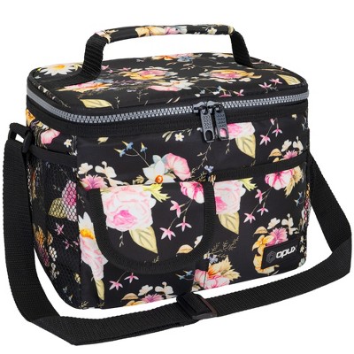 Opux Insulated Lunch Box Men Women, Leakproof Soft Cooler Bag Work School  Beach, Pail Tote Adult Kids Boys Girls (pink/black Flowers, Medium - 8l) :  Target