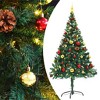 vidaXL Artificial Pre-lit Christmas Tree with Baubles Green 5 ft - 2 of 4