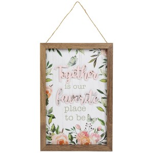 Northlight Wooden Framed "Together Is Our Favorite Place To Be" Wall Sign - 11.75" - 1 of 4