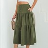 Women's Boho Tiered Button-Down Midi Skirt - Cupshe - 2 of 4