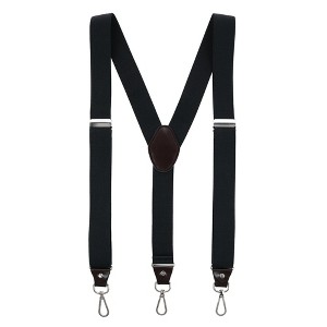 CTM Men's 1.375 Inch Wide Suspender with Drop Tab Swivel Hook Ends - 1 of 4