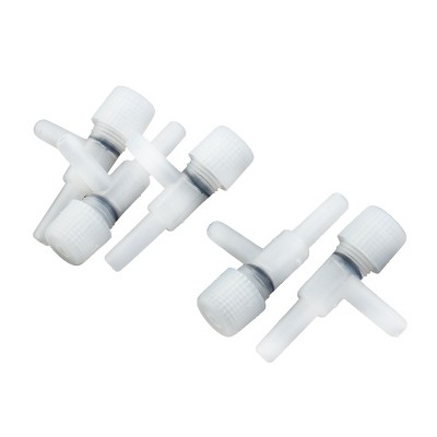Unique Bargains Aquarium Air Line Tubing Volume Control Valve White 5 Pcs