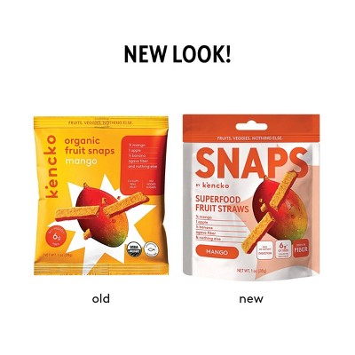 Kencko Dried Mango Fruit Snaps - 1oz