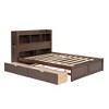 PAGED Full Size Platform Bed Modern Pine Bed Frame with Trundle, Storage Headboard and 3 Drawers for Bedroom - 3 of 4