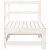 vidaXL Garden Corner Sofa White Solid pinewood, Plywood Medium Modular - 4 of 4