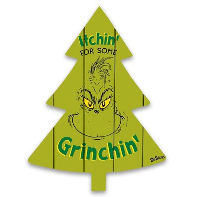 Creative Products The Grinch Itchin' for Some Grinchin' 14 x 18.5 Dr. Seuss Tree Shaped Pallet Wood