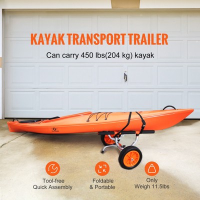Heavy Duty Aluminum Kayak Cart with Solid Tires