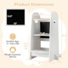 Costway Multi-purpose Kids Kitchen Tower Children Standing Tower Kids Stool Helper White/Pink - 3 of 4