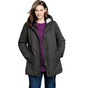Woman Within High Pile Fleece-Lined Hooded Parka - 1 of 4