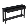Modern Wooden Console Table with 4 Drawers and Bottom Shelf,Entryway or Sofa Table for Hallway or Living Room–The Pop Home - 4 of 4
