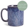 Elanze Designs Reactive 17 ounce Ceramic Straight Body Mugs Set of 4, Midnight Purple - 2 of 4