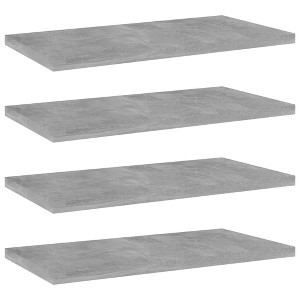 vidaXL Bookshelf Boards 4 pcs Concrete Gray 15.7 in.x7.9 in.x0.6 in. Engineered Wood - 1 of 4