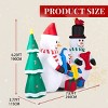SEVOBAL Inflatable Holiday Decorations 8FT Christmas Inflatable Decoration, Inflatable Snowman Family JOY Xmas Tree, Multicolored, 94.5"*45.3"*74.8" - 4 of 4