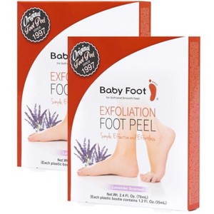 Baby Foot Original Exfoliation Foot Peel (PACK OF 2) Callus Remover for Rough Cracked | Dead skin Removal | Foot Peeling Mask (Lavender Scented) - 1 of 4
