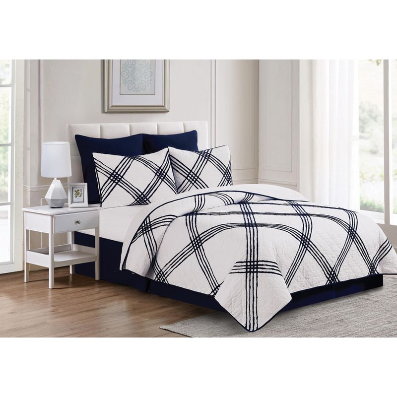 C&F Home Davey Blue Cotton Quilt Set  - Reversible and Machine Washable, 5 of 10