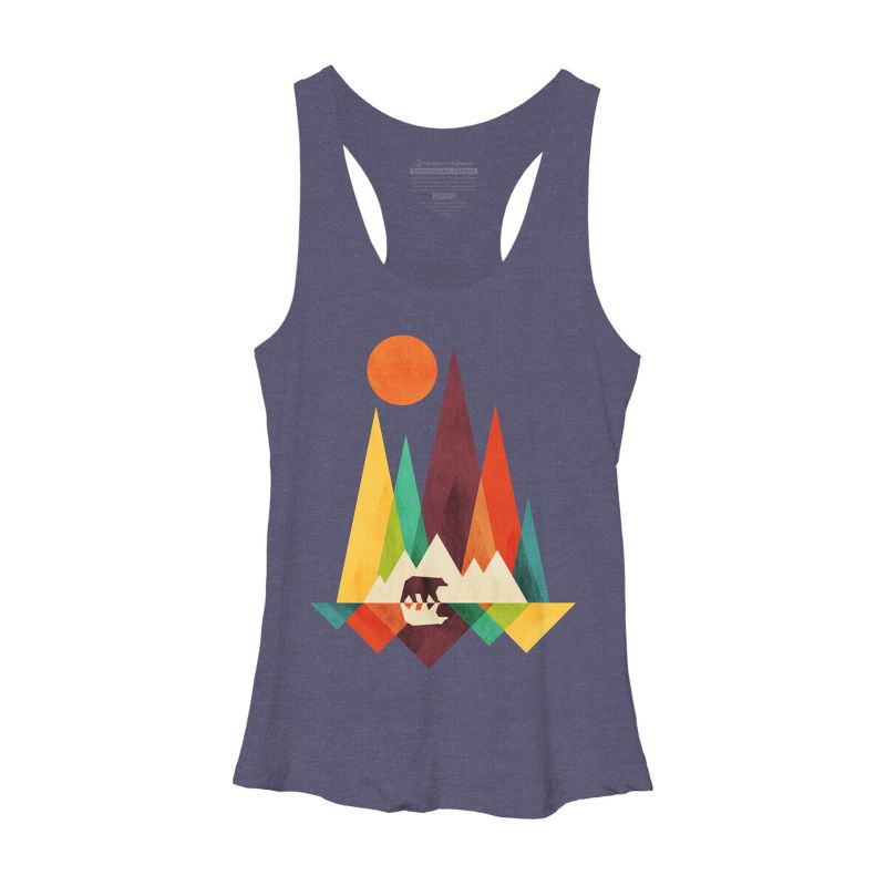Women's Design By Humans Mountain Bear By radiomode Racerback Tank Top, 1 of 4