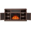 GDFStudio Orin 58.27" Farmhouse Wooden Fireplace TV Stand with Open and Closed Storage and 2 Doors - 4 of 4