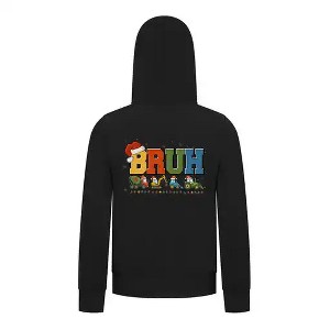 Everyday Kids Christmas Collection BRUH Construction Truck Boys Zip Up Hoodie – Holiday Sweatshirt - 1 of 4