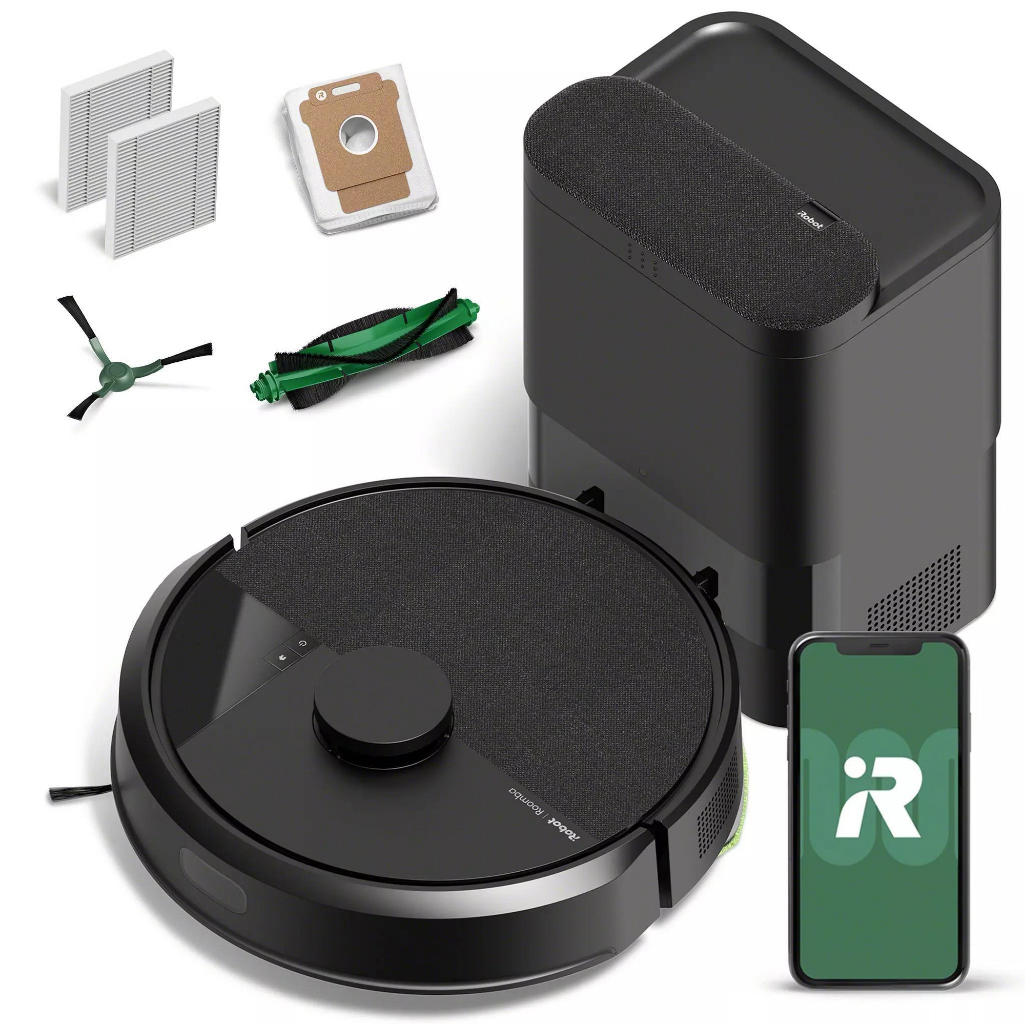 iRobot Roomba 105 Cordless Vacuum + AutoEmpty Q352020 5.8" Cleaning Path Black
