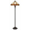 Cal Lighting 60W x 2 Tiffany table lamp with pull chain switch with metal and resin lamp body - 2 of 2