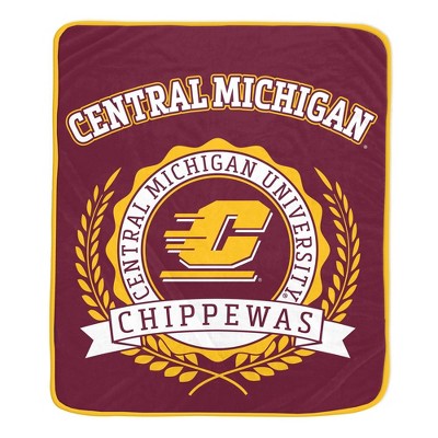 NCAA Central Michigan Chippewas Crest Ultra Soft Blanket