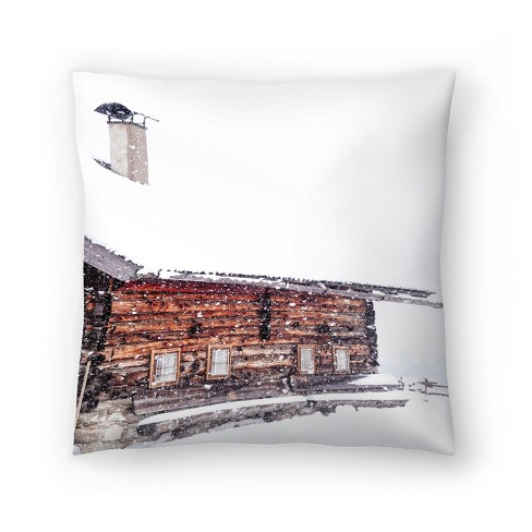 Wooden House By Tanya Shumkina Throw Pillow - Americanflat Farmhouse Rustic  : Target