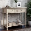 Okak 35IN Farmhouse Console Table, Entryway Table with Two Drawers and Bottom Shelf, Hallway Table for Living Room, Entrance - 3 of 4
