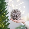 TopComfy Decorative Object Iced Twig Ball Ornaments Set of 4 for Holiday Party Decorations, Brown, 5"*5"*5" - 2 of 4