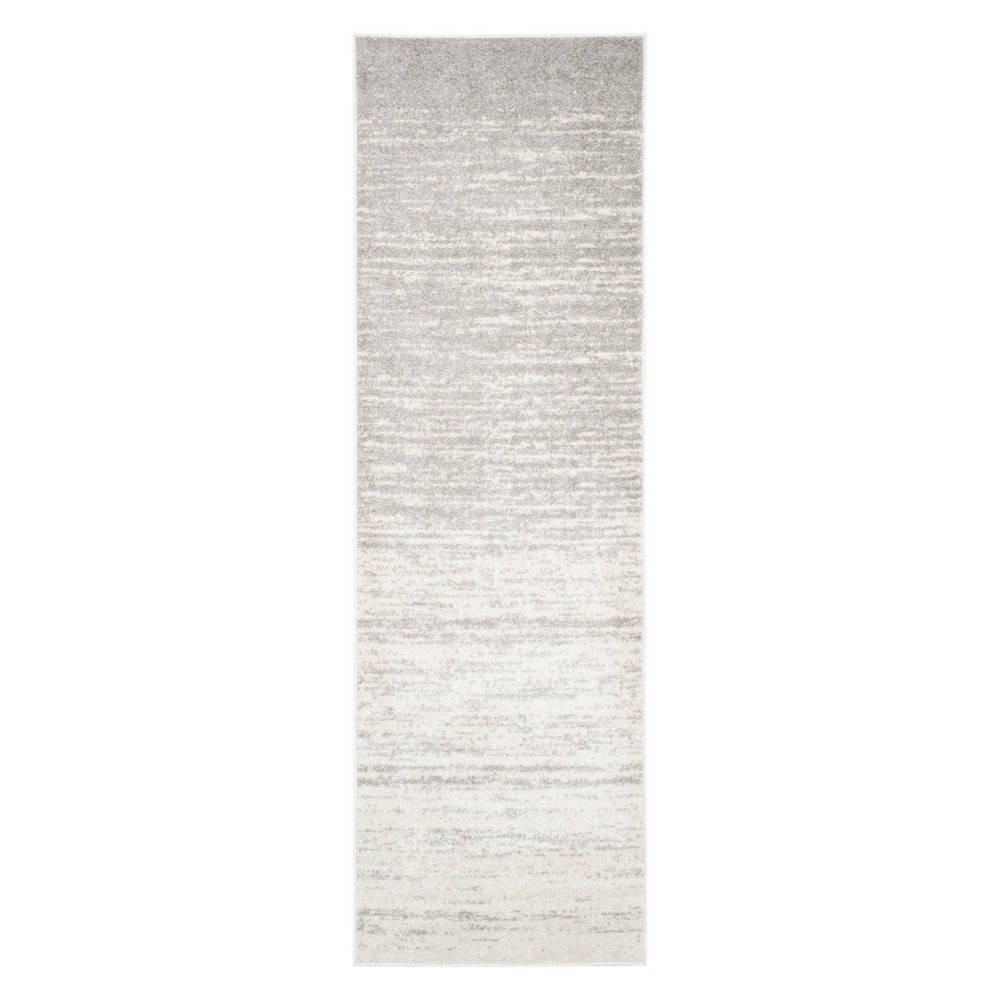 2'6inx22' Runner Ombre Design Ivory/Silver - Safavieh