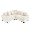 Aukfa Oversized Cloud Modular Sectional Sofa with Movable Ottoman, Corduroy Fabric, Extra-Thick Armrests,Easy Assembly, Ergonomic£¬Cream - 2 of 4