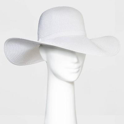 White store beach hat