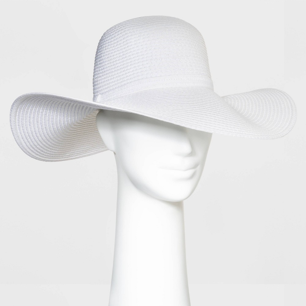 Women's Packable Paper Straw Floppy Hat - Shade & Shore White