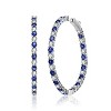 Guili Big Hoop Earrings with Colored Cubic Zirconia in Green, Red, Blue, Gold, Pink, and White, Featuring a Bold Design, Perfect for Statement Looks - 2 of 3