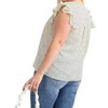Women's Ruffle Sleeve Heart Print Blouse - KORI - 3 of 3